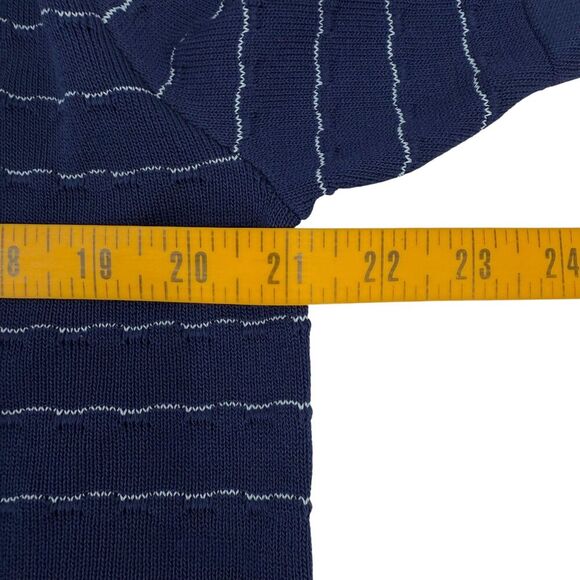 NWT Coney Island Picnic Men's Knit Striped Button Polo Shirt Blue Medium - Picture 9 of 10